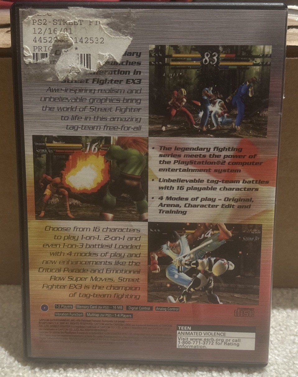Street Fighter EX3; PS2 Black Label (Sony PlayStation 2, 2000)