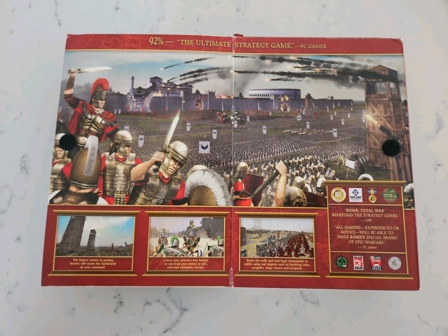 Rome: Total War & Barbarian Invasion Manual And Map included.