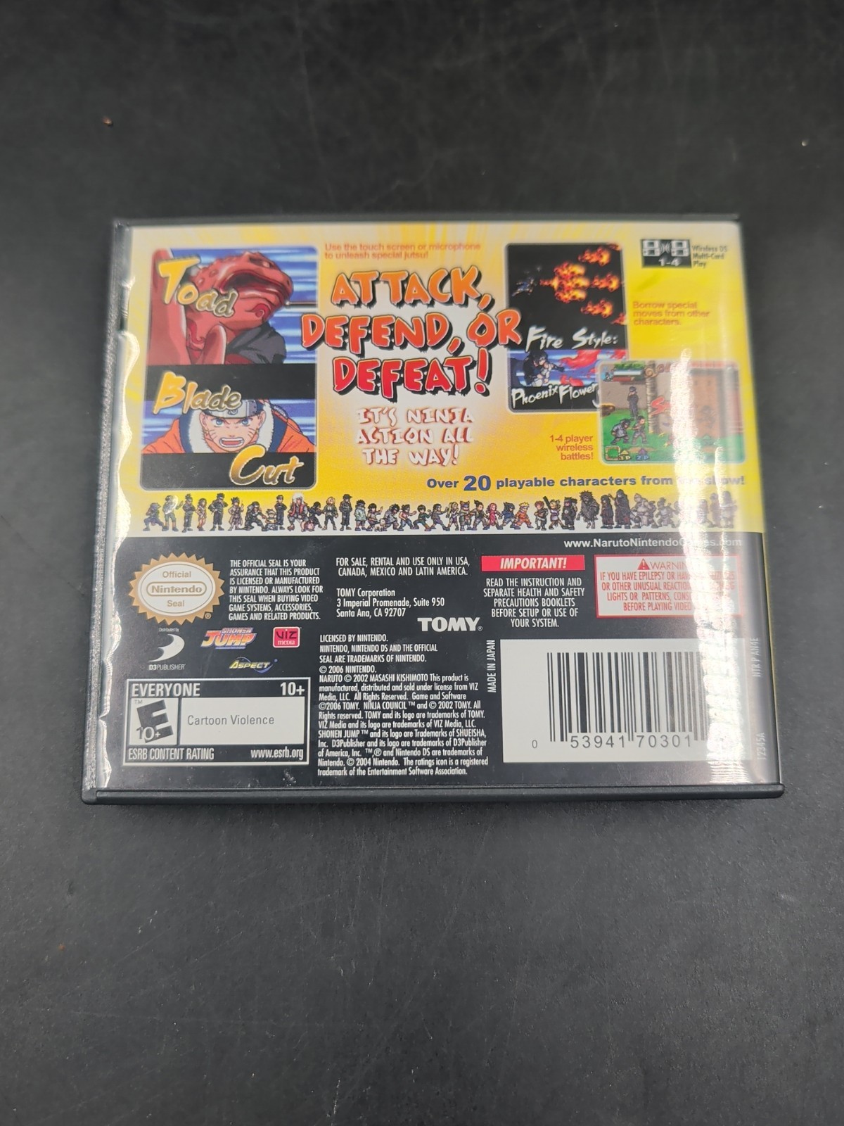 Naruto Ninja Council 3 Nintendo DS Replacement Case & Manual Only No Game