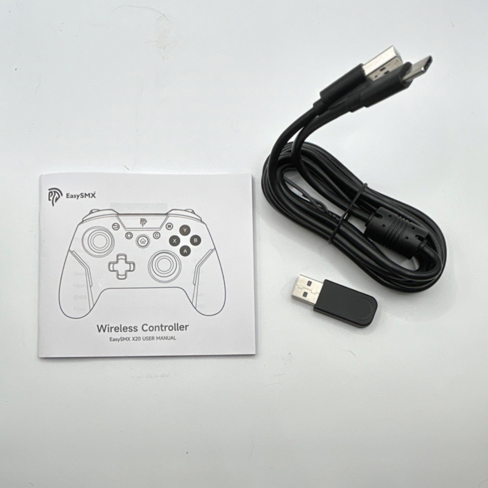 EasySMX X20 Wireless Controller Multi-platform White Gray for Switch/PC/iOS