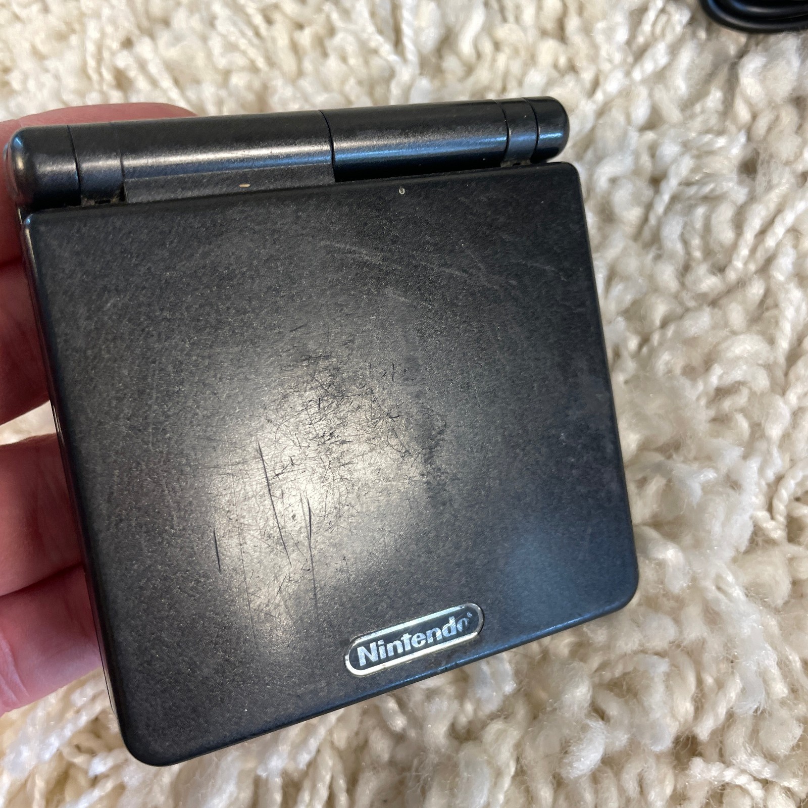 Nintendo Gameboy Advance GBA SP Onyx Black Handheld System Console AGS-001 Works