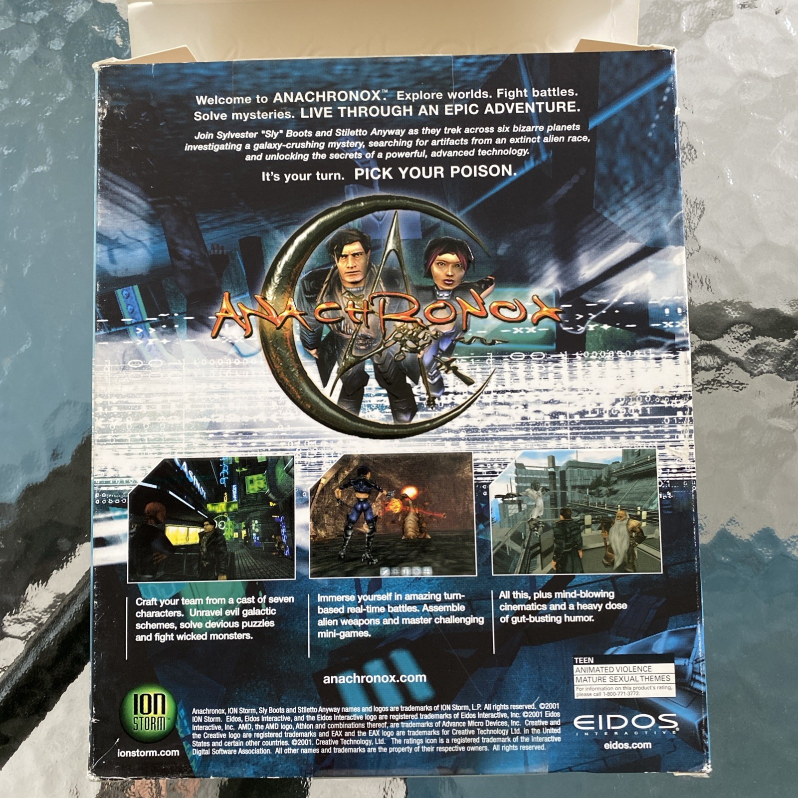 Anachronox – Big Box – PC Game – Complete CIB – 2001 – EIDOS