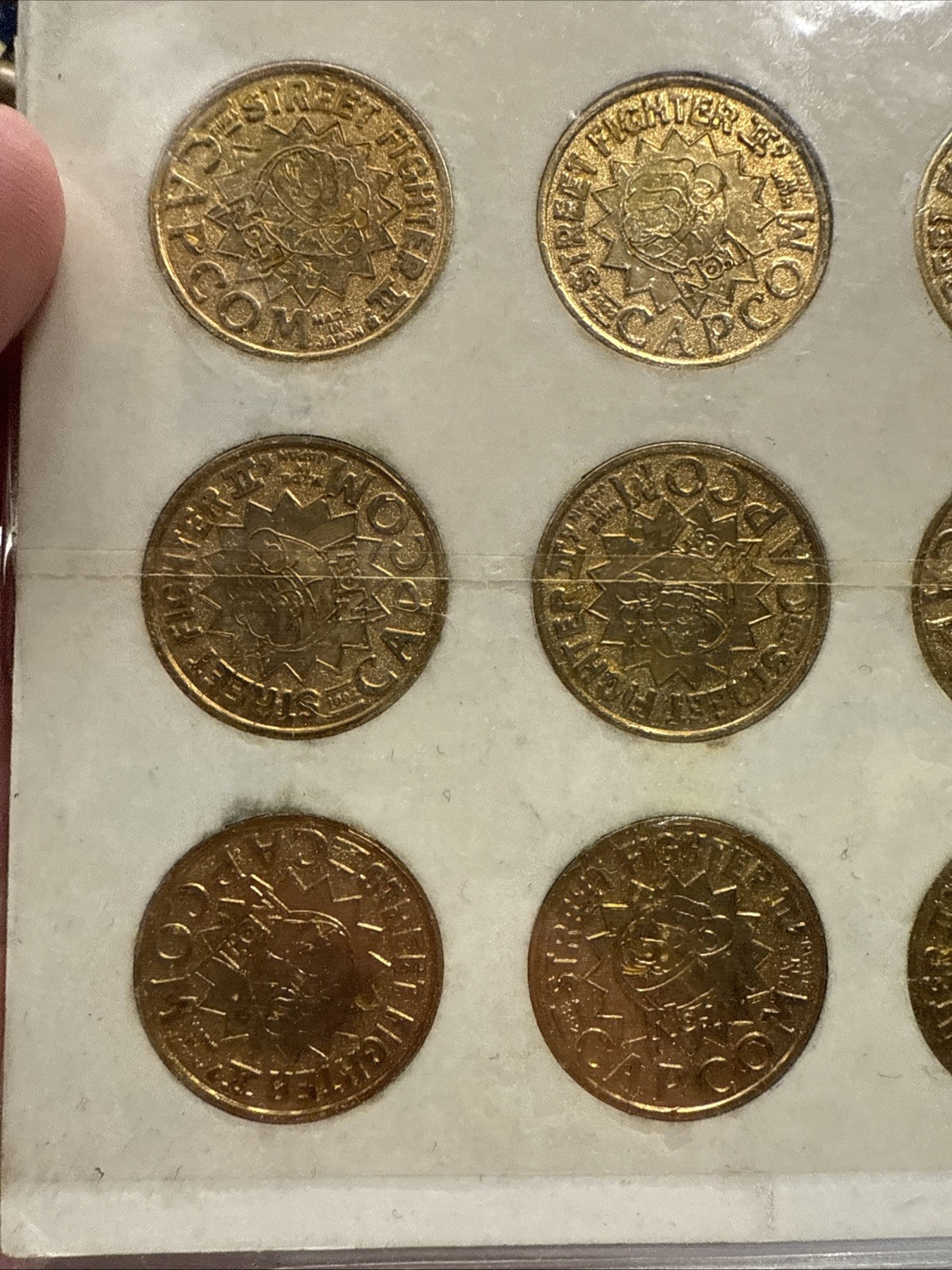 Street Fighter 2 II Coins Complete Golden Set 12 Capcom Vintage Club Nintendo