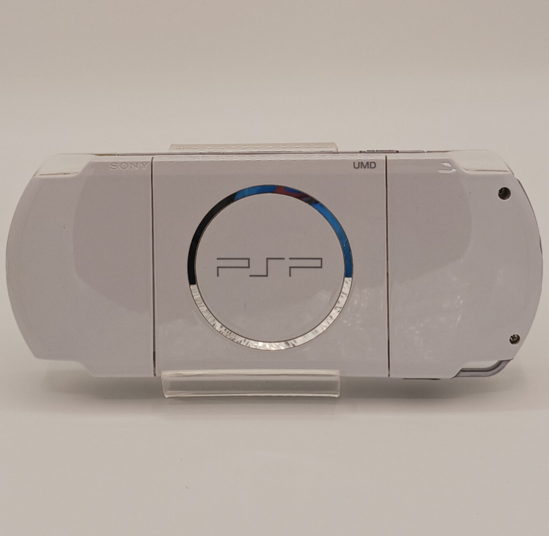 Sony PSP 3000 Pearl White Console w/ New Battery Charger & 5 Games Japan