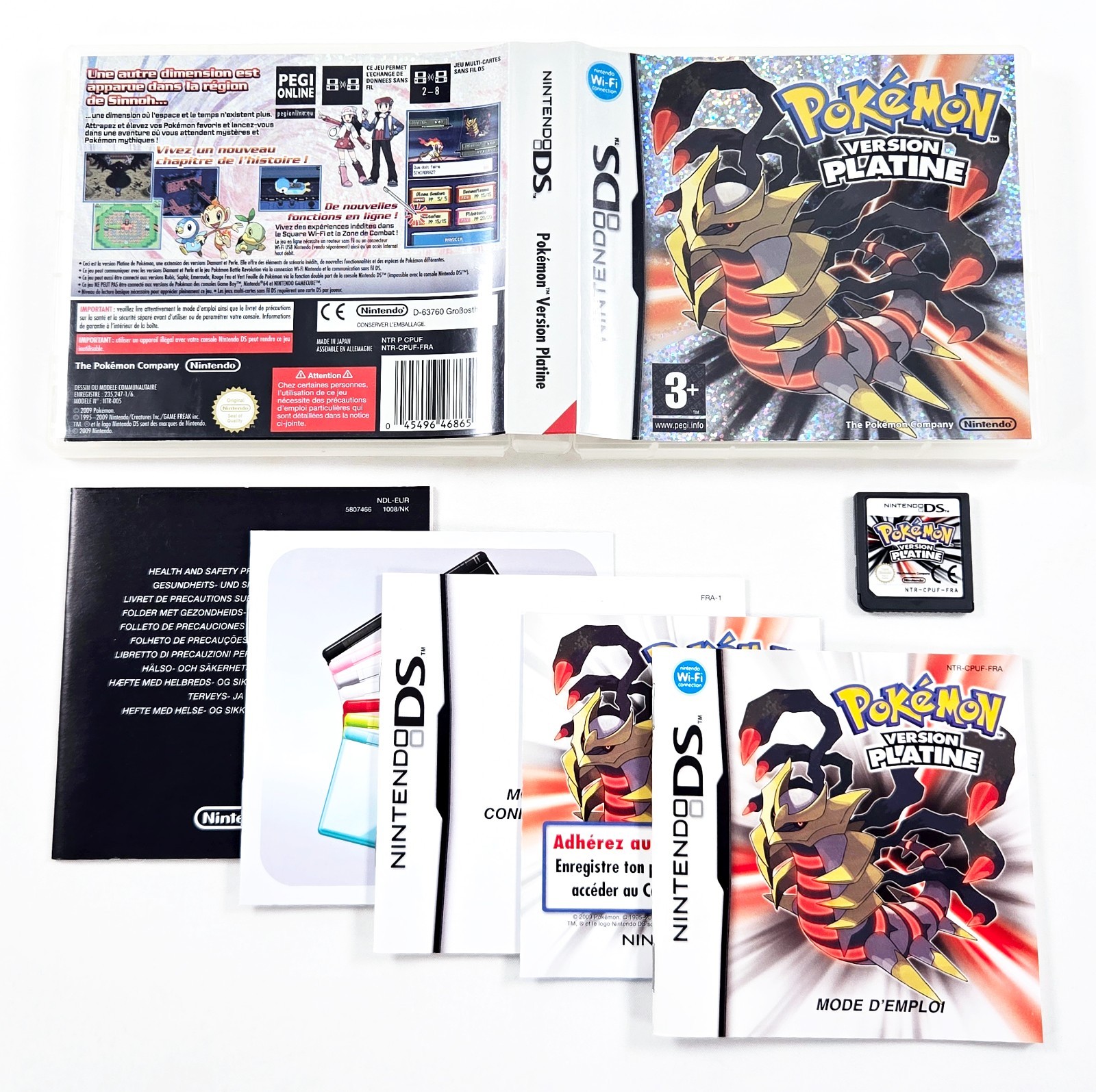 POKEMON PLATINUM COMPLETE CIB 2009 FRA PAL Authentic Nintendo DS Tested
