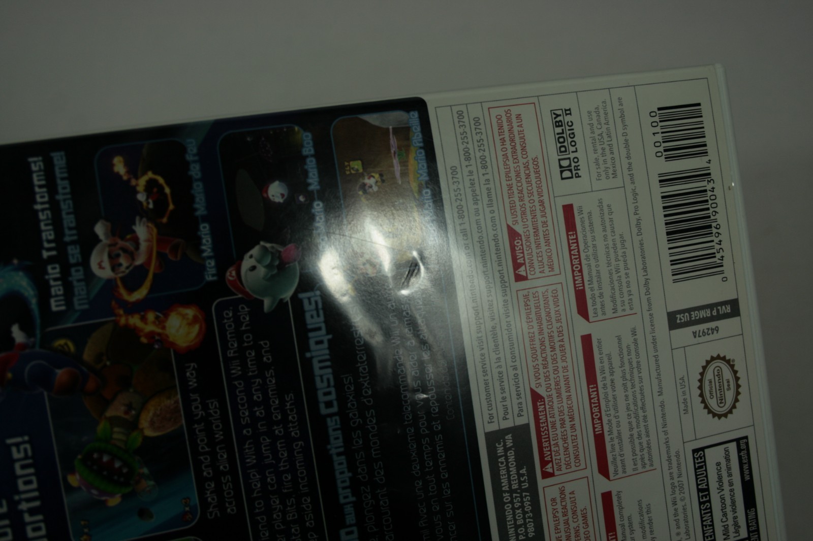 Super Mario Galaxy Wii CIB Game Nintendo Wii 2007 1st Print Compete Manual Reg B