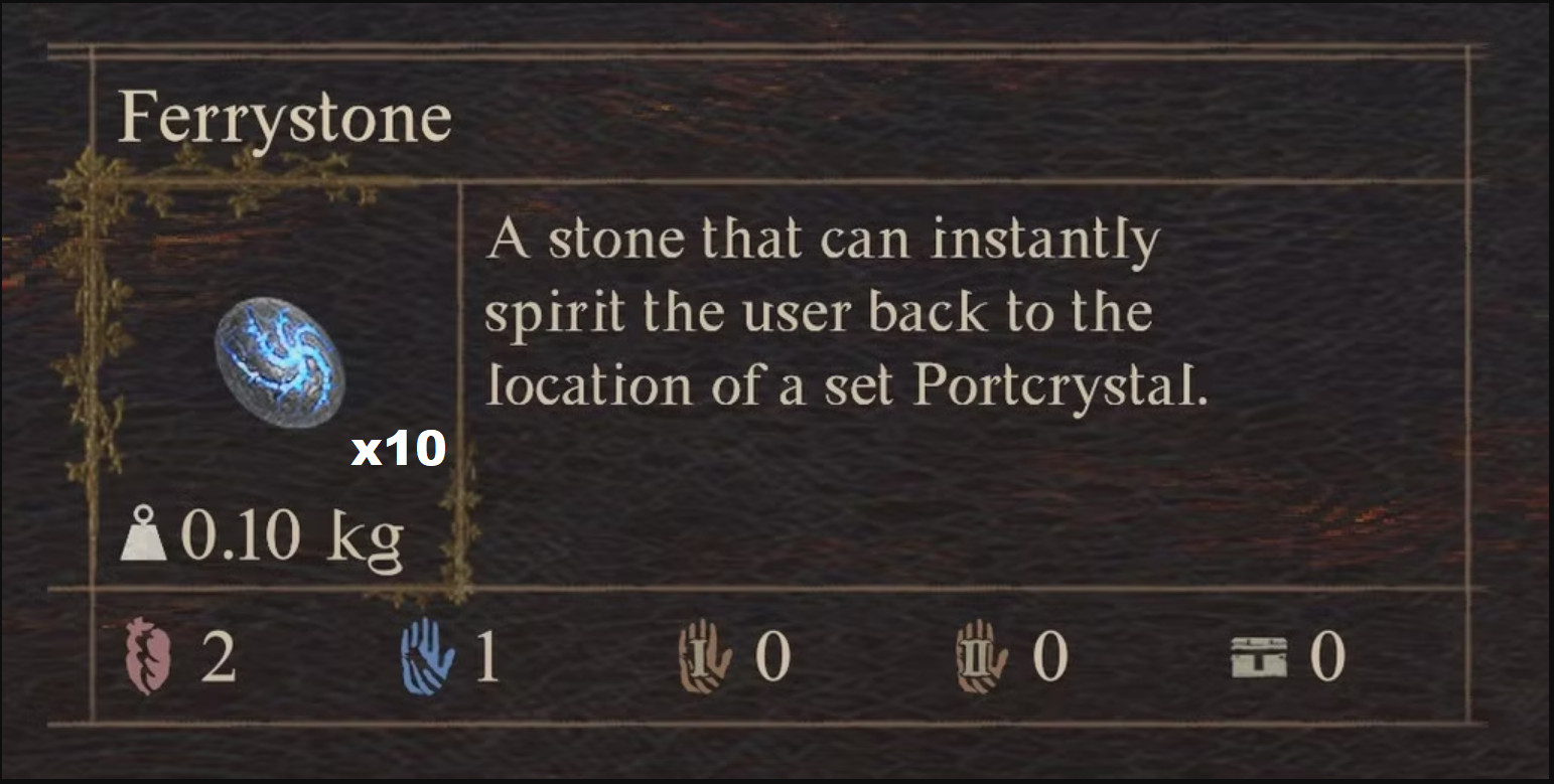 Dragon’s Dogma 2 PS5 – Finder’s Token + 5 Portcrystals + other items