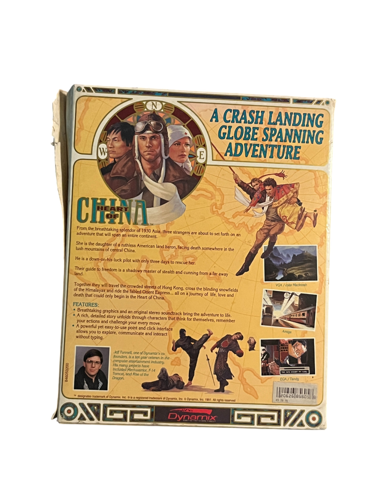 Heart Of China BIG BOX PC MS-DOS 3.5″ Floppy Big Box Adventure Game Dynamix CIB