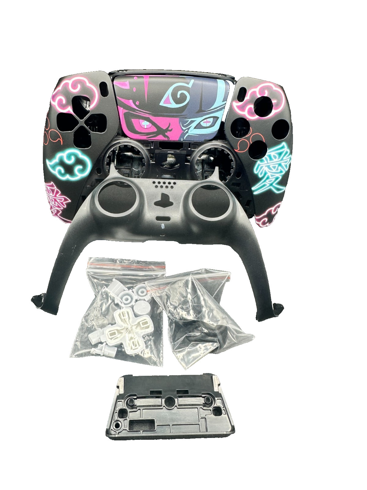 Neon Ninja Glow PS5 Controller Shell Kit | DualSense Faceplate + Cyberpunk Anime