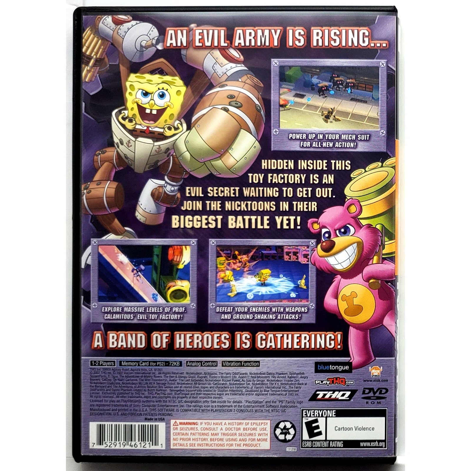 Nicktoons Attack Of The Toybots – Sony Playstation 2 PS2 Pristine Authentic