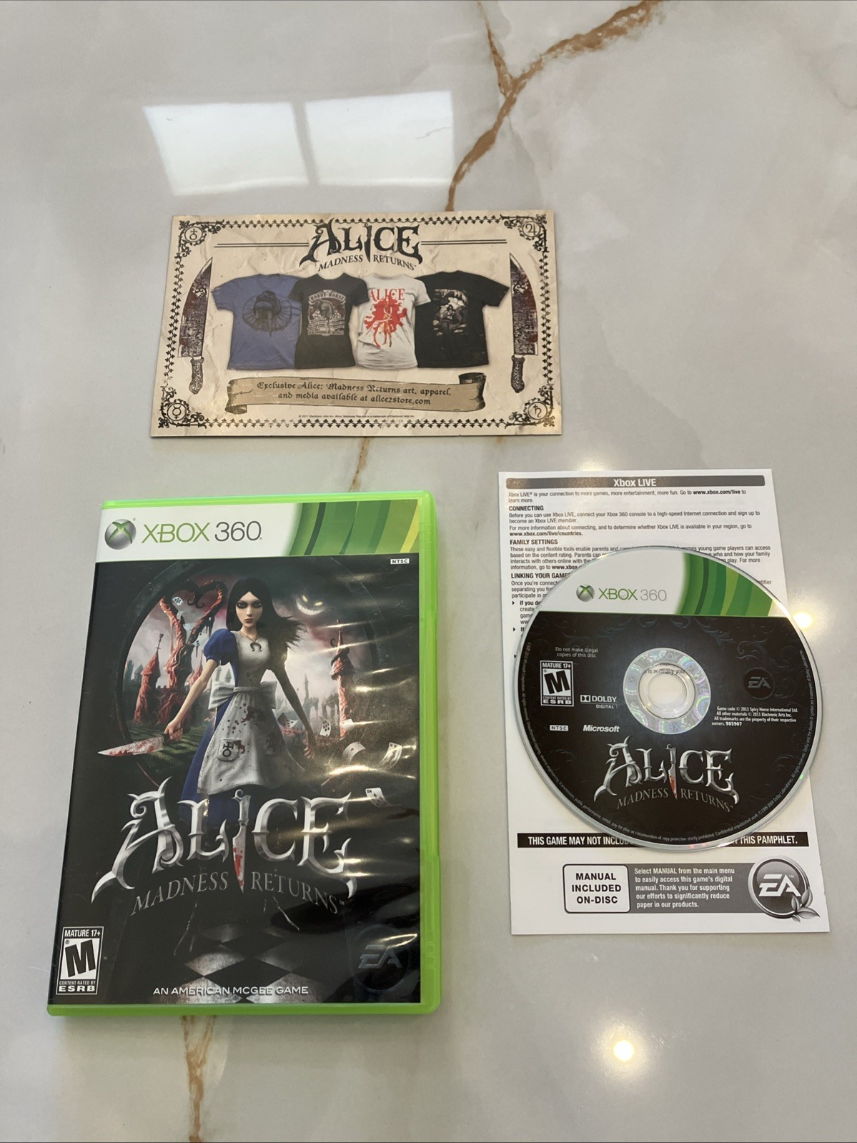 Alice: Madness Returns Xbox 360 CIB Complete W/ Manual & Insert Tested