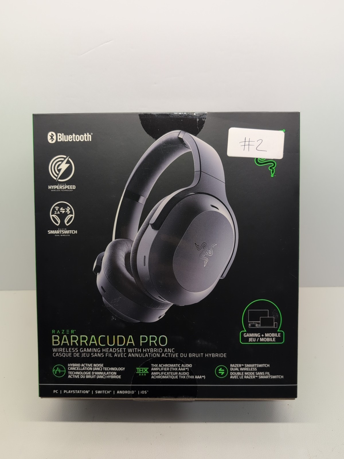 Razer Barracuda Pro Wireless Gaming Headset for PC/Console Hybrid ANC W/ Box #2