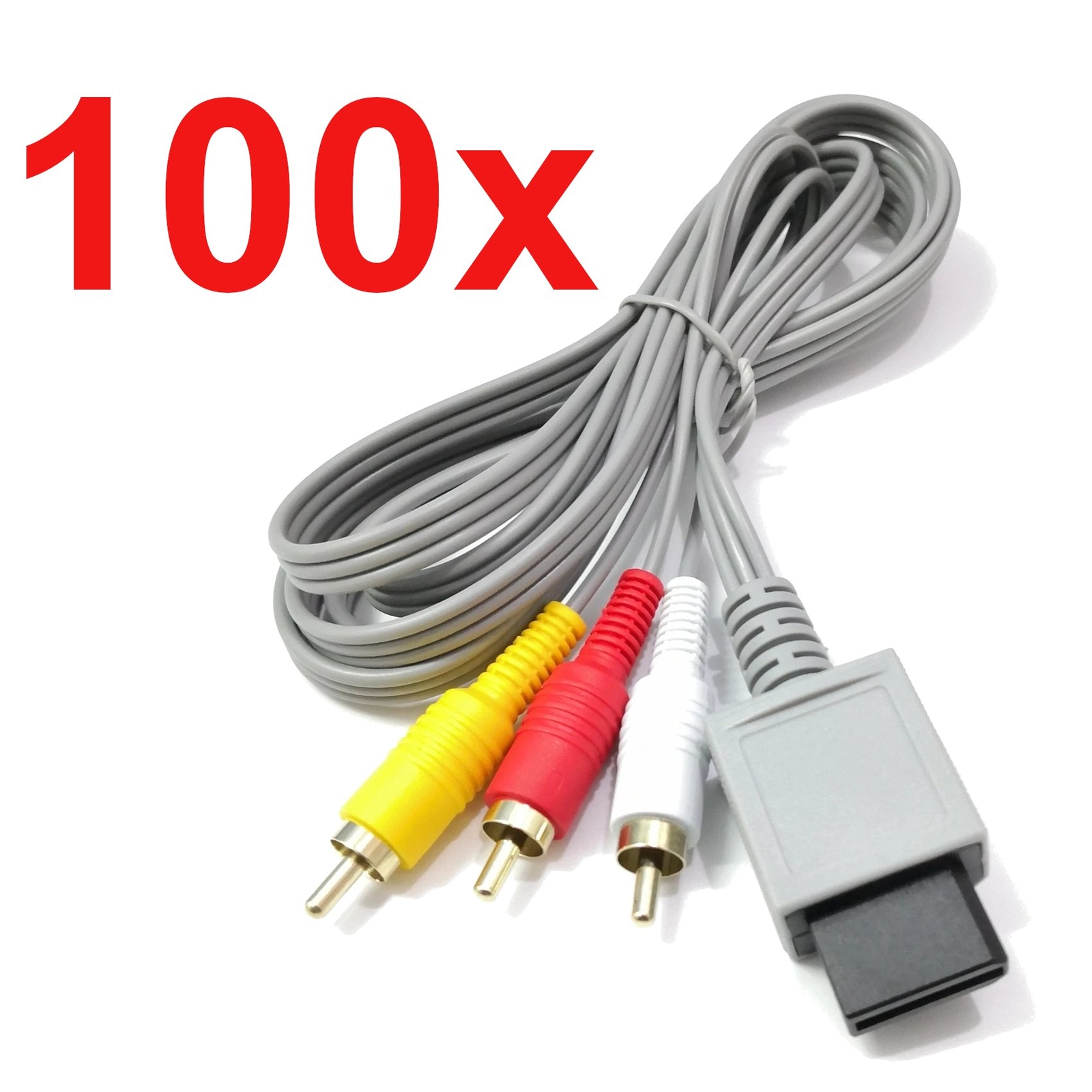 Voomwa AV Cable for Wii / Wii U 6ft Audio Video RCA Composite 1 5 25 or 100 Pack
