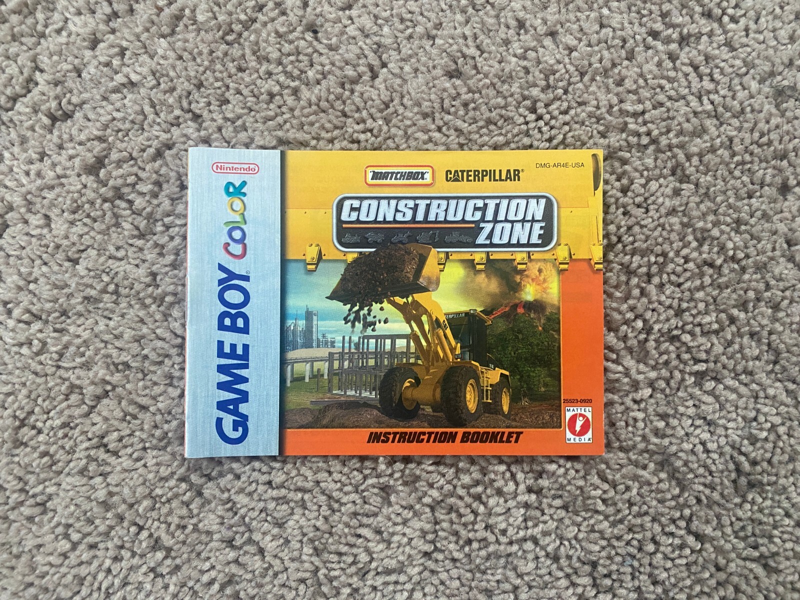 Matchbox Caterpillar Construction Zone (Nintendo Game Boy Color, 1999) TESTED