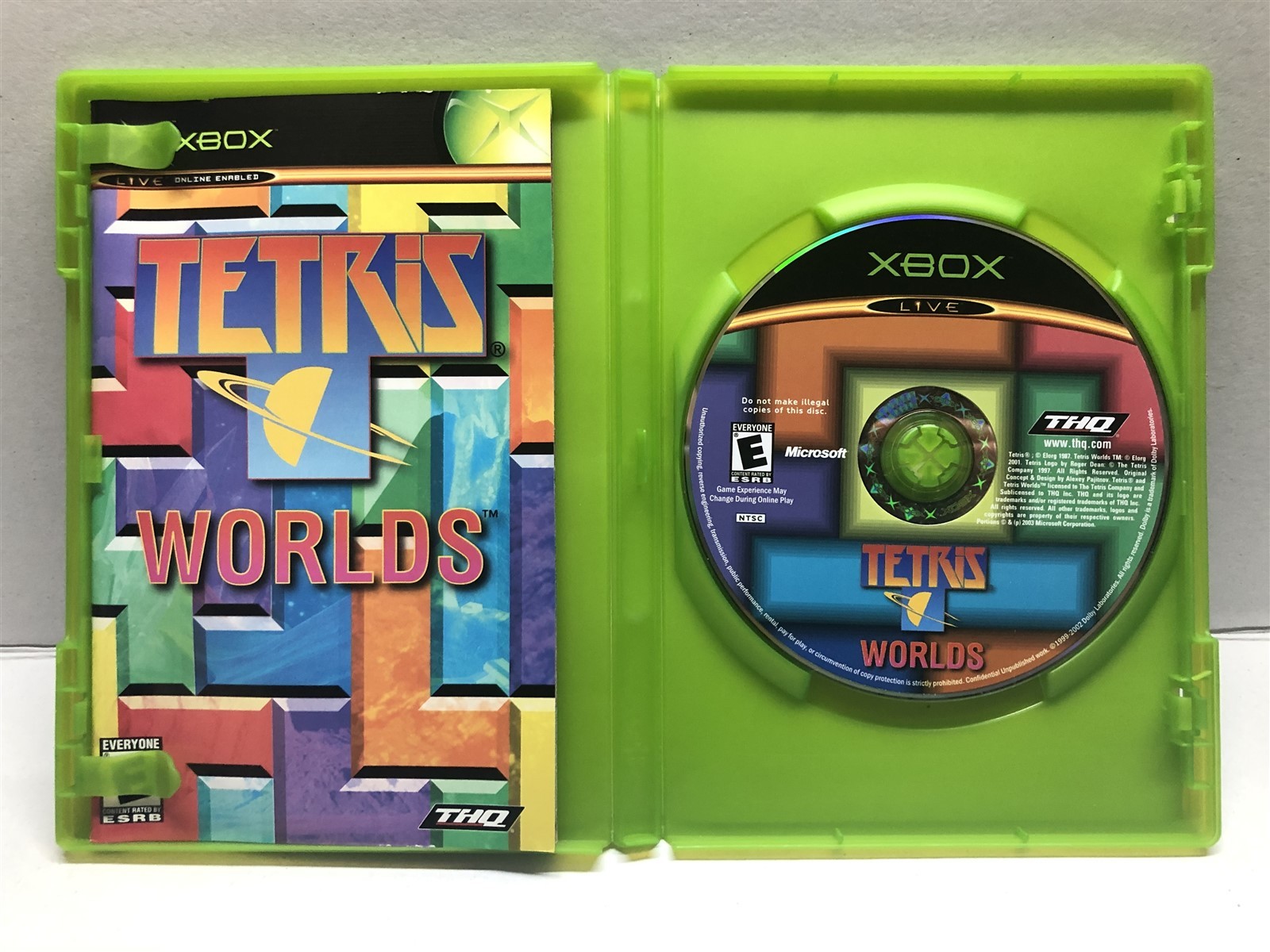 Tetris Worlds Xbox Live (Microsoft Xbox, 2003) Complete w/ Manual Tested Working