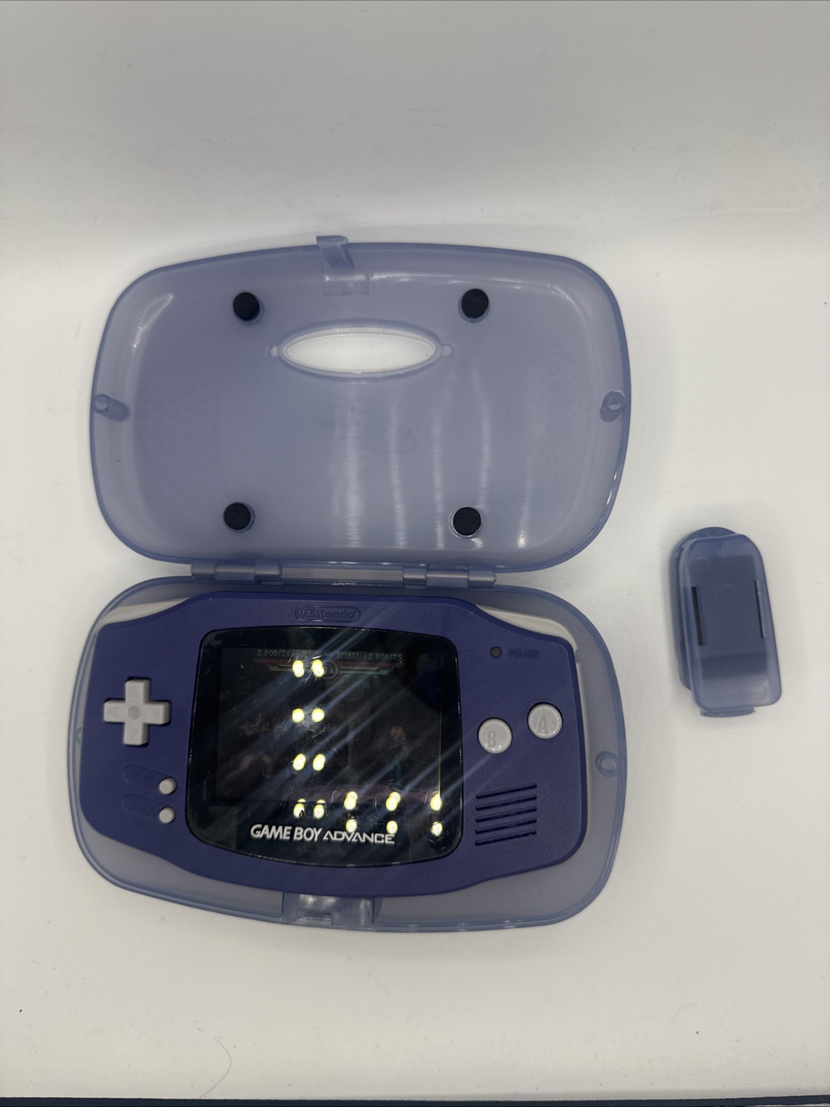 Nintendo Game Boy Advance Handheld System Indigo AGB-001, Case, and DragonBall Z