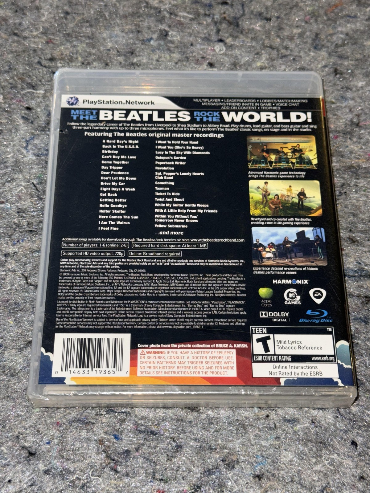 The Beatles Rock Band Sony PlayStation 3 Game T MTV NTSC 2009 Music Harmonix