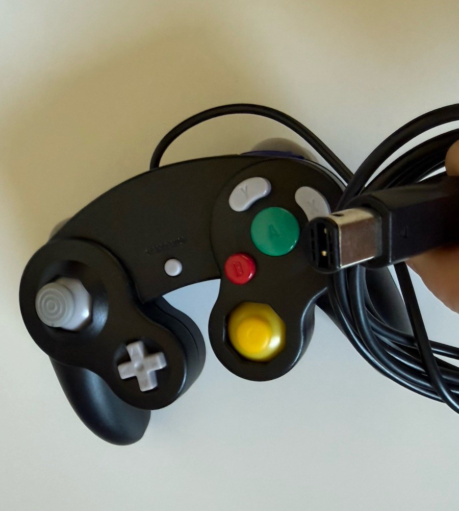 Black Unbranded Wired GameCube Controller for Nintendo- CLEANED & TESTED