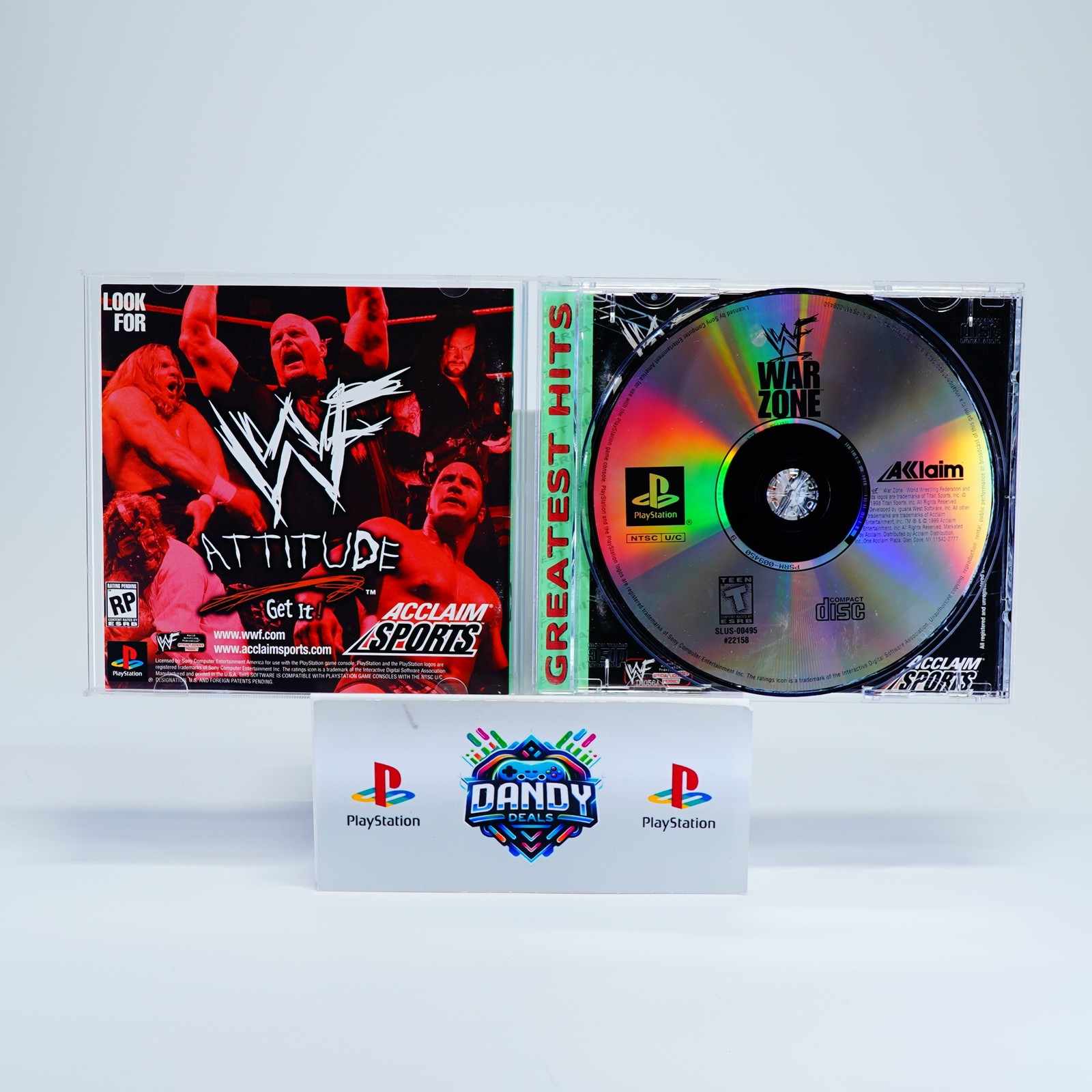 WWF Warzone PS1 CIB W/ Manual – PlayStation