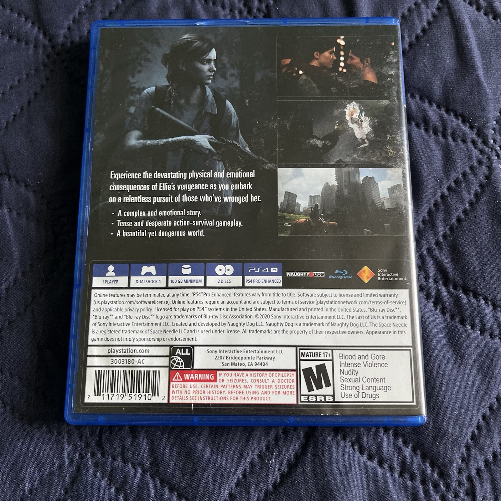 The Last of Us Part II – Sony PlayStation 4 PS4 No Manual Tested/Working