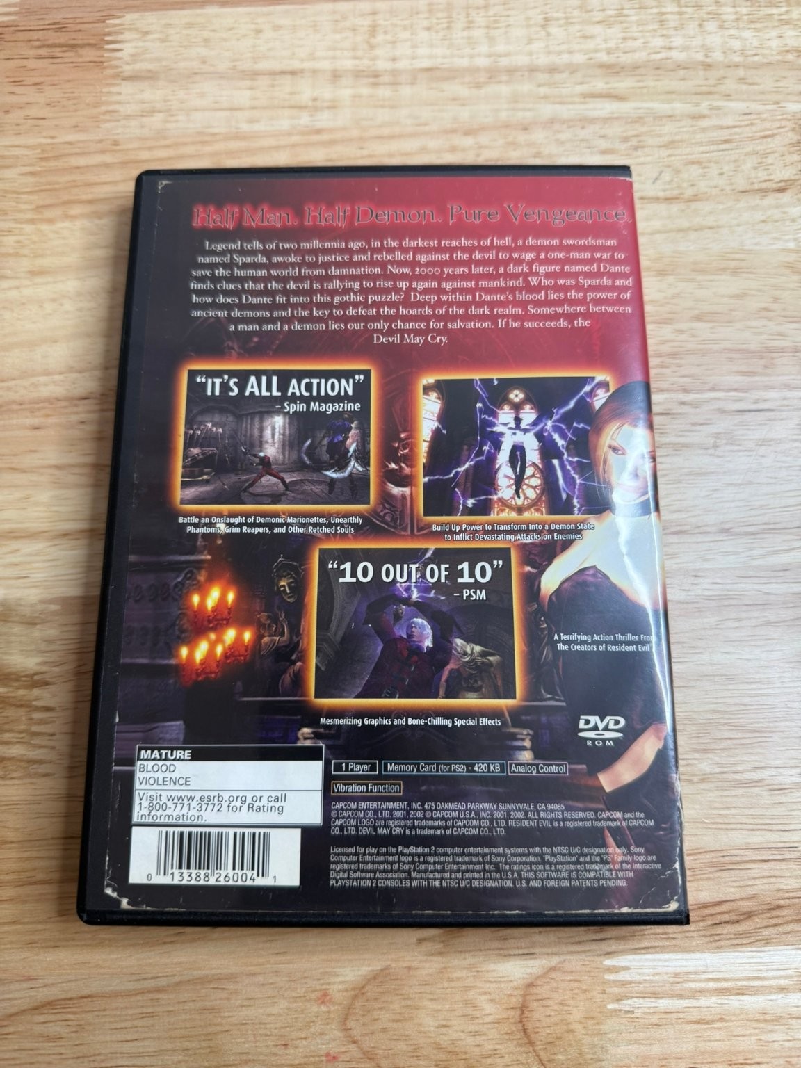 Devil May Cry Greatest Hits PS2 Video Game Capcom Action Dante Hack and Slash