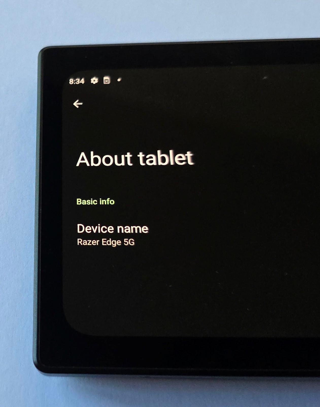 Unused Original Black Razer Edge 5G Gaming Handheld Android 128GB TABLET ONLY