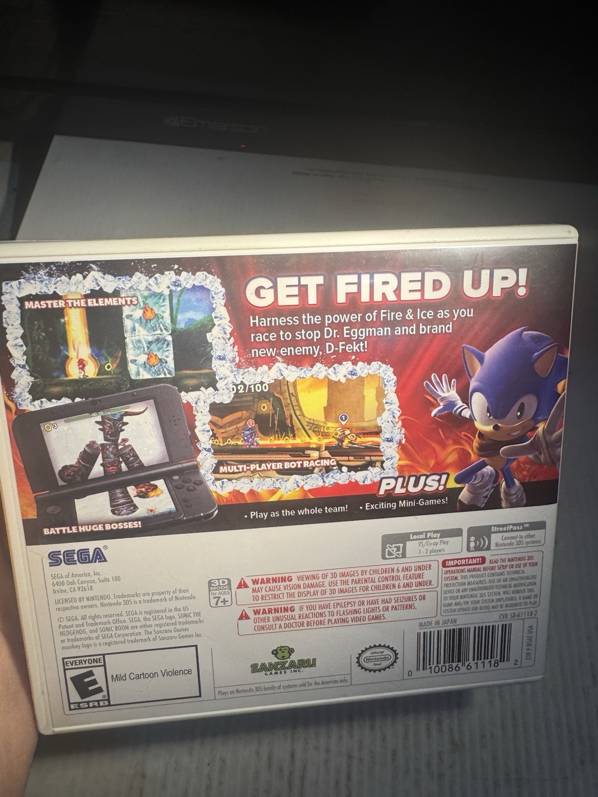 Sonic Boom: Fire & Ice Nintendo 3DS Complete CIB Tested