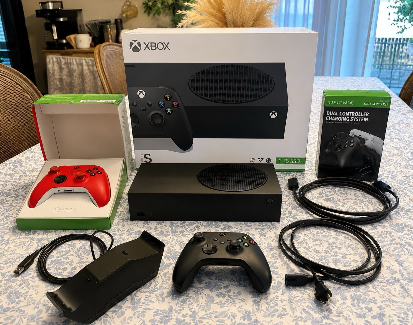 Microsoft Xbox Series S 1TB Black Console 1440p 120FPS w/2 Controllers & Charger