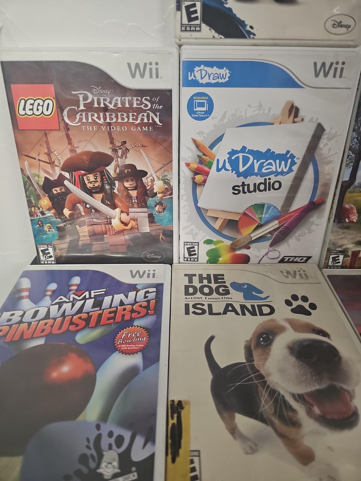 Wii Console Bundle U Draw Studio Nunchuck 7 Games Cars Pirates Gamecube Compatib