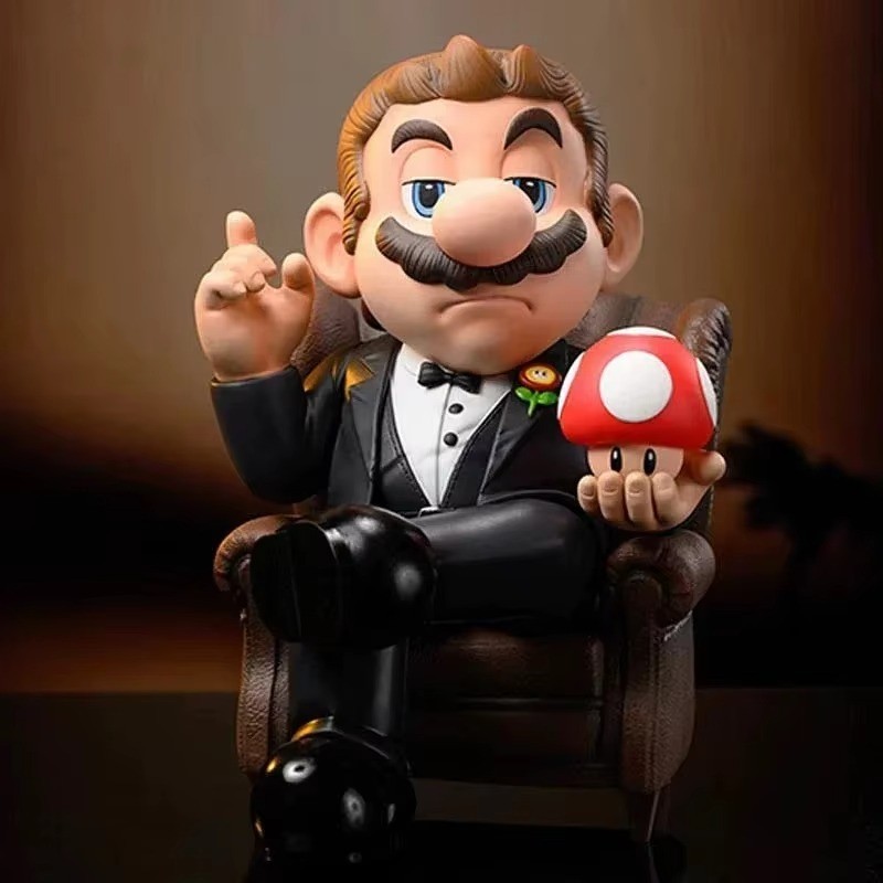 Super Mario Bros Figure 🍄 10cm Anime Game Model | Mario PVC Statue 🎮