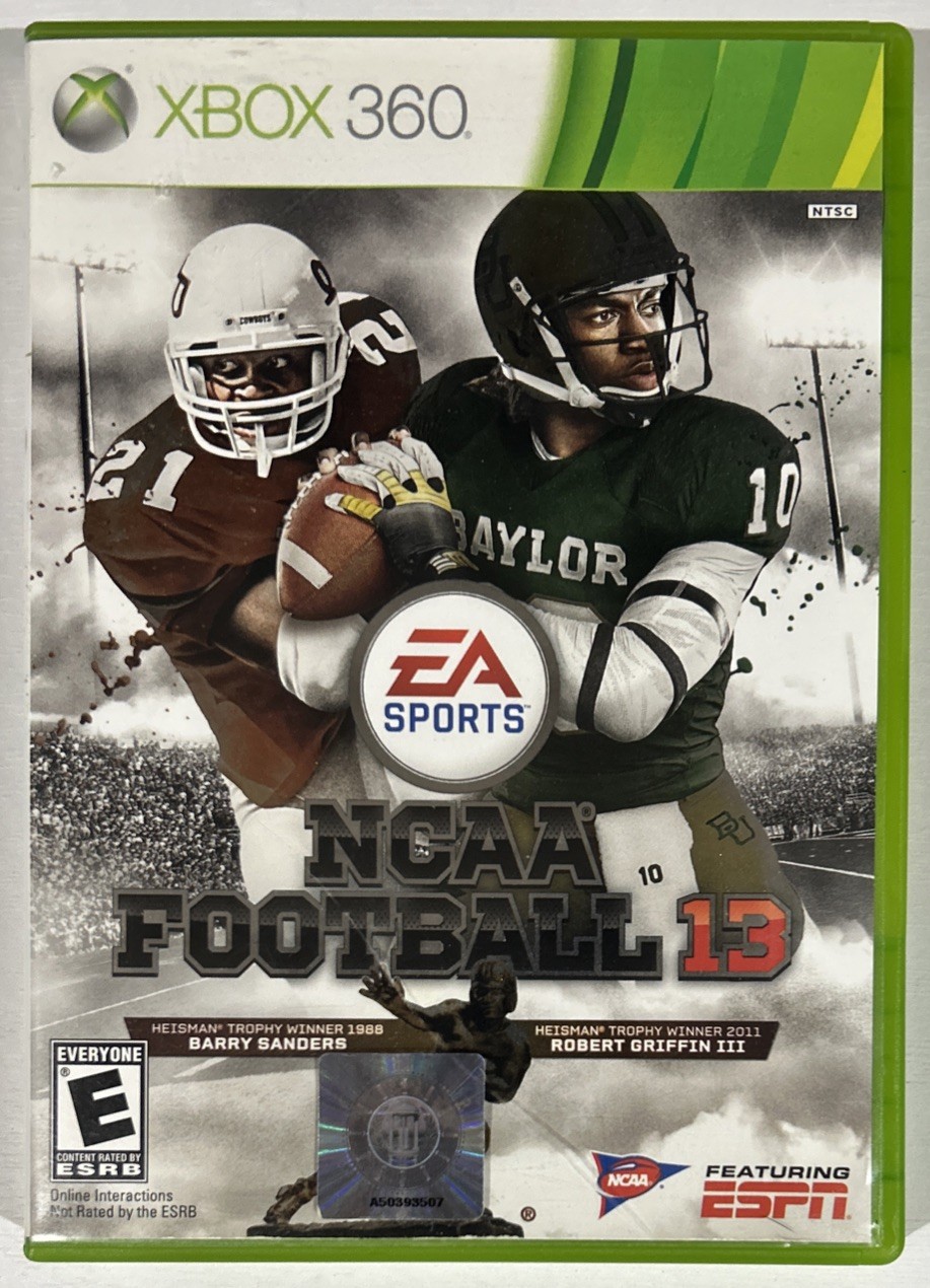NCAA Football 13 | RGIII & Barry Sanders | Xbox 360 | CIB | Tested & Works