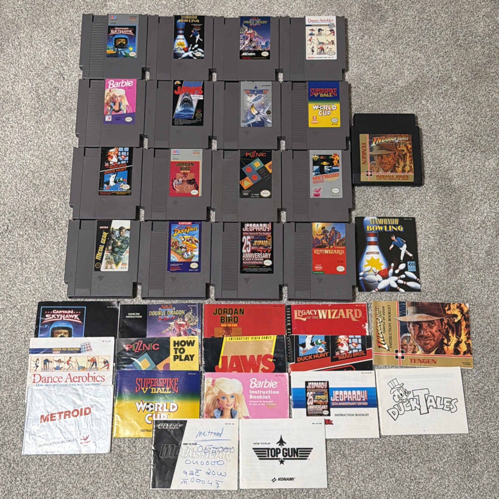 Nintendo NES Game Lot of 17 All w/ Manuals – Metroid Ducktales Metal Gear