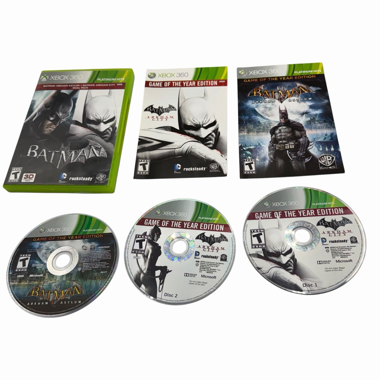 Batman Arkham Asylum + Batman Arkham City Dual Pack Video Game Complete