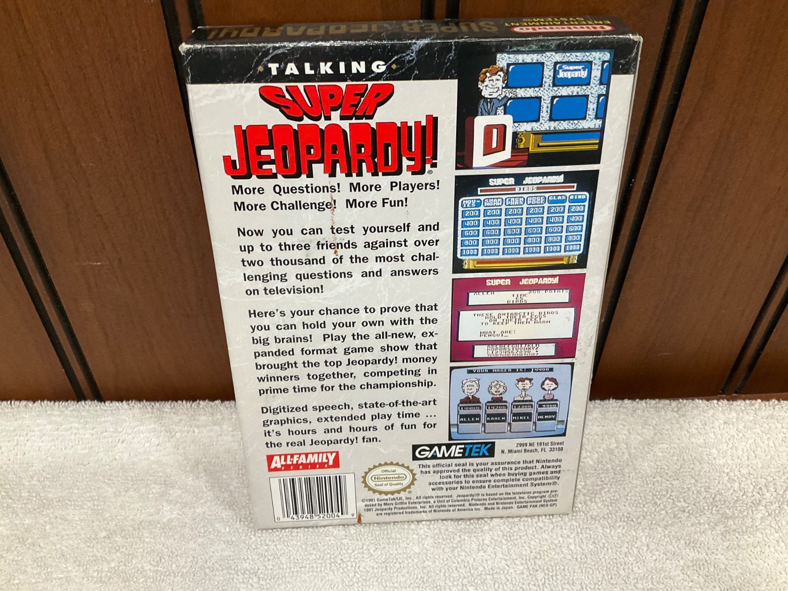 Talking Super Jeopardy NES Nintendo 1990 CIB Complete Box Manual GameTek REV-A