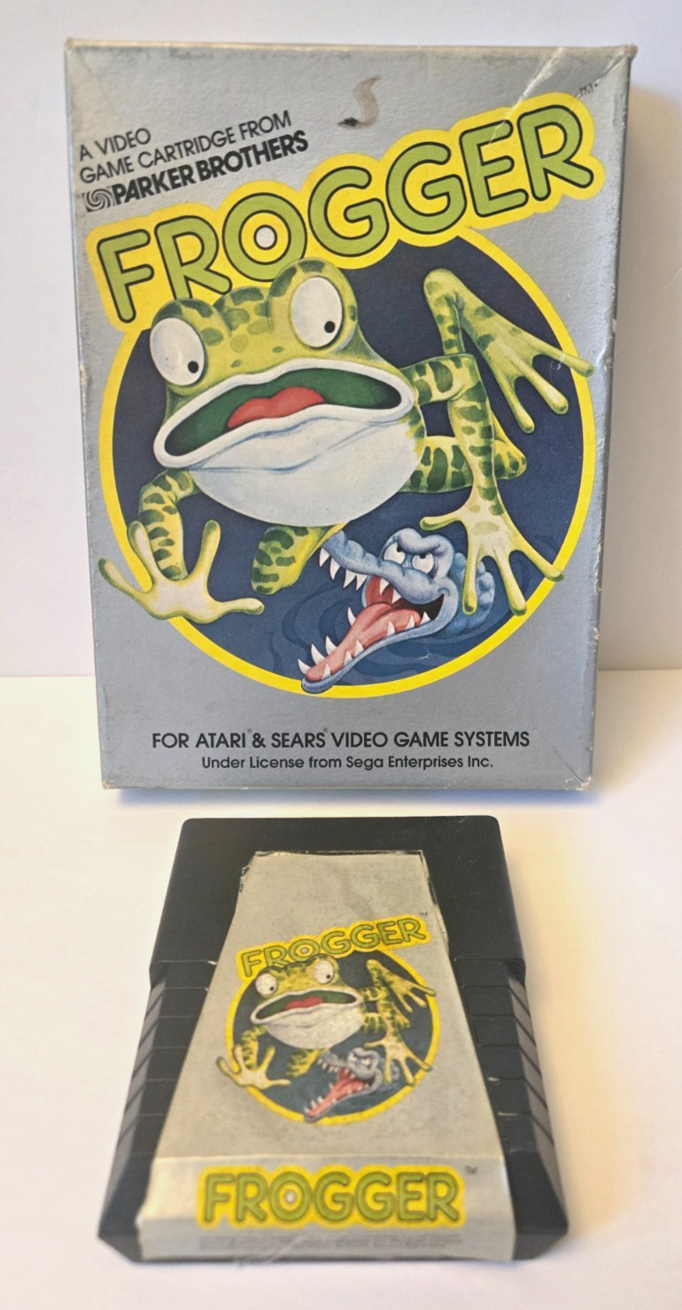 FROGGER (Atari 2600, 1982) Box & Game Only!! No Manual!! TESTED & WORKS