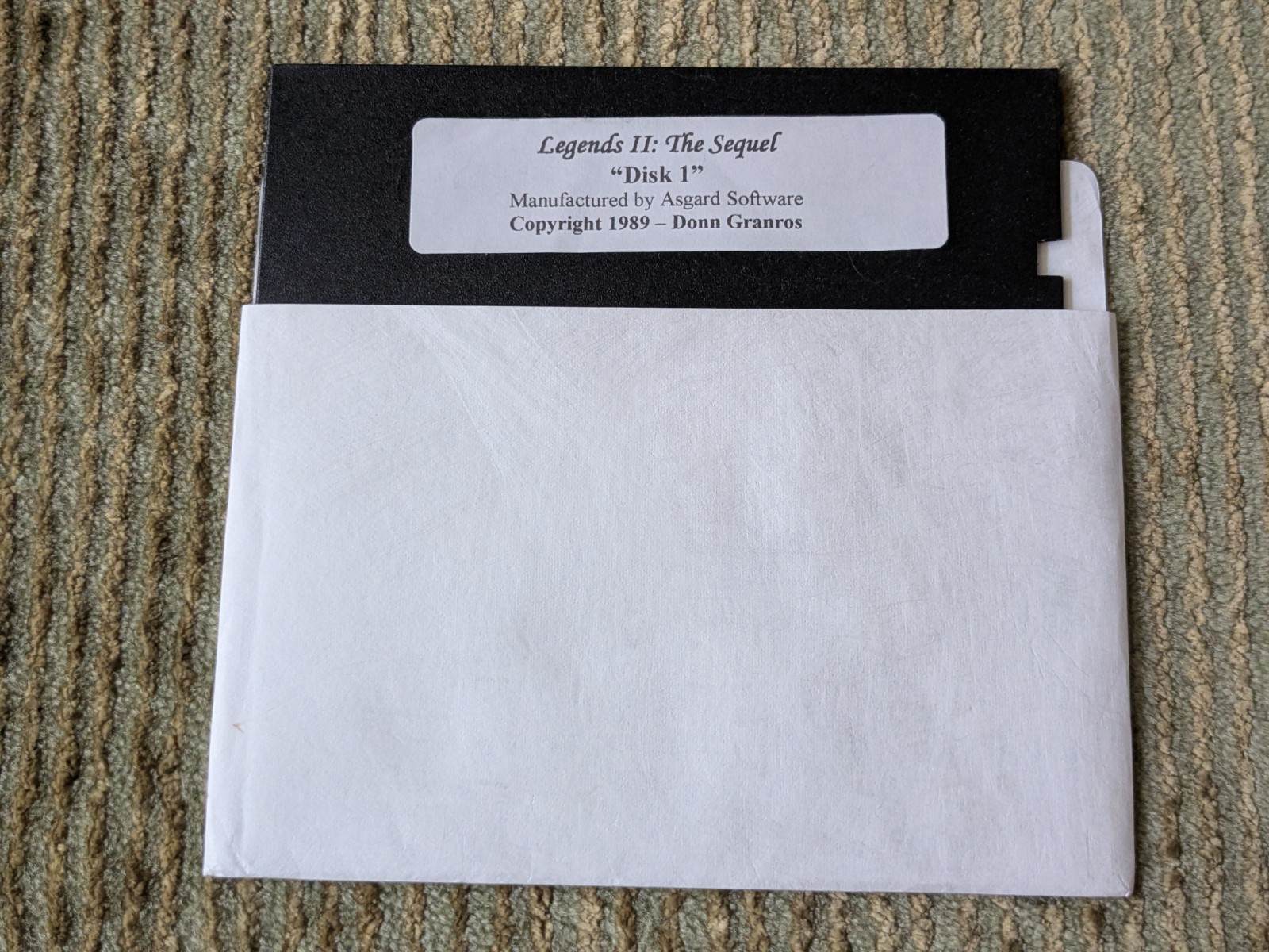 Rare TI-99/4a LEGENDS II THE SEQUEL Asgard 5.25″ Disk Software GRANROS Manuals