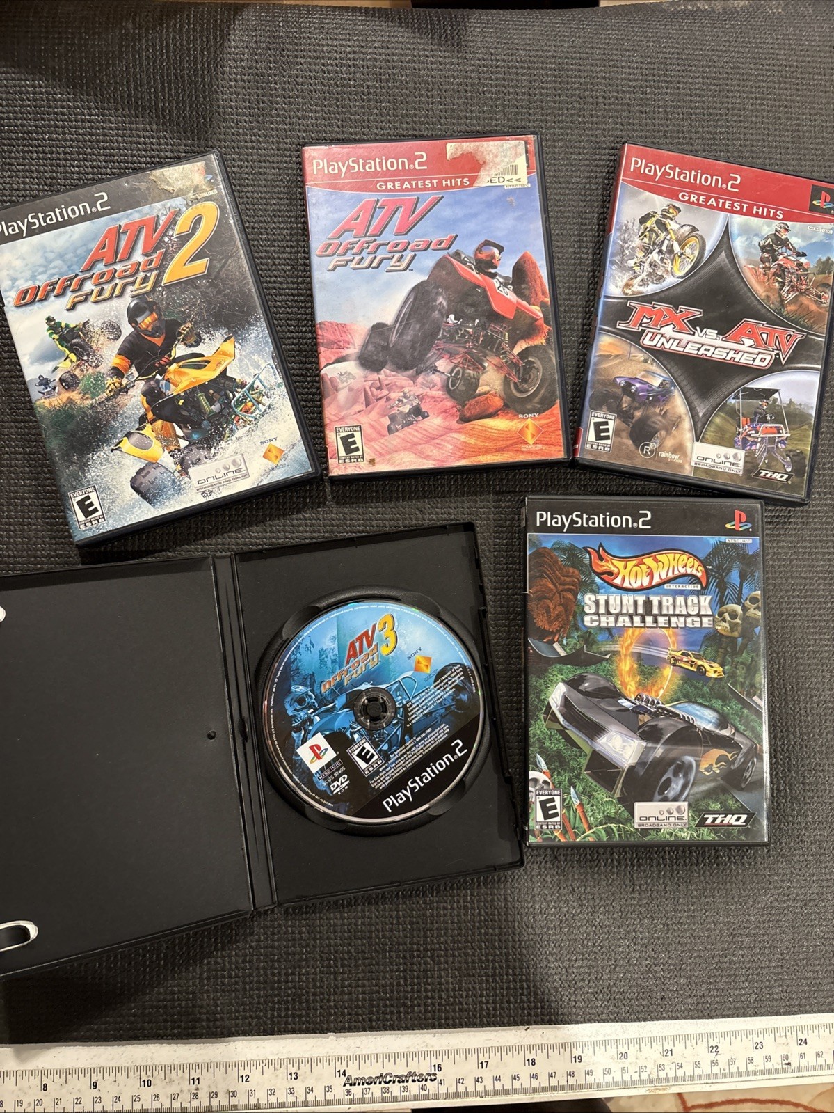 Sony PlayStation 2 PS2 CIB COMPLETE ATV OFFROAD FURY 1 2 3 & More , Hot wheels