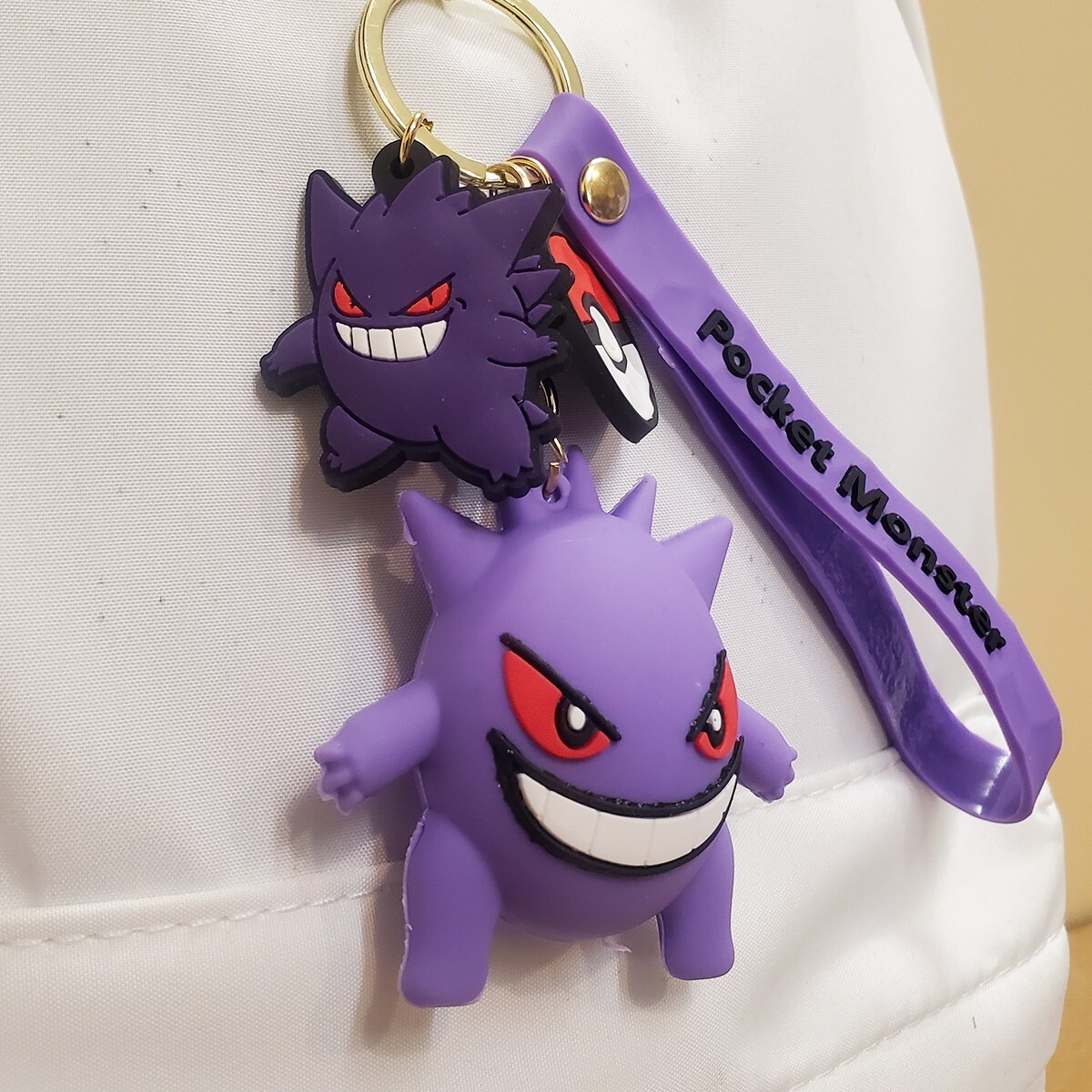 Gengar keychain w/ Pocket Monster strap ⭐️ 3d minifigure Pokemon key chain