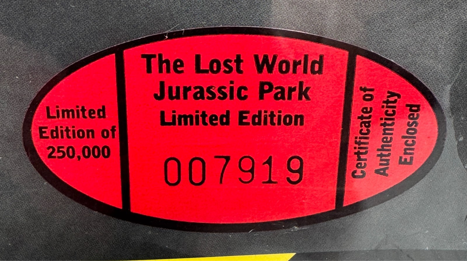 The Lost World Jurassic Park Entertainment Utility SEALED Limited Edition of 25k