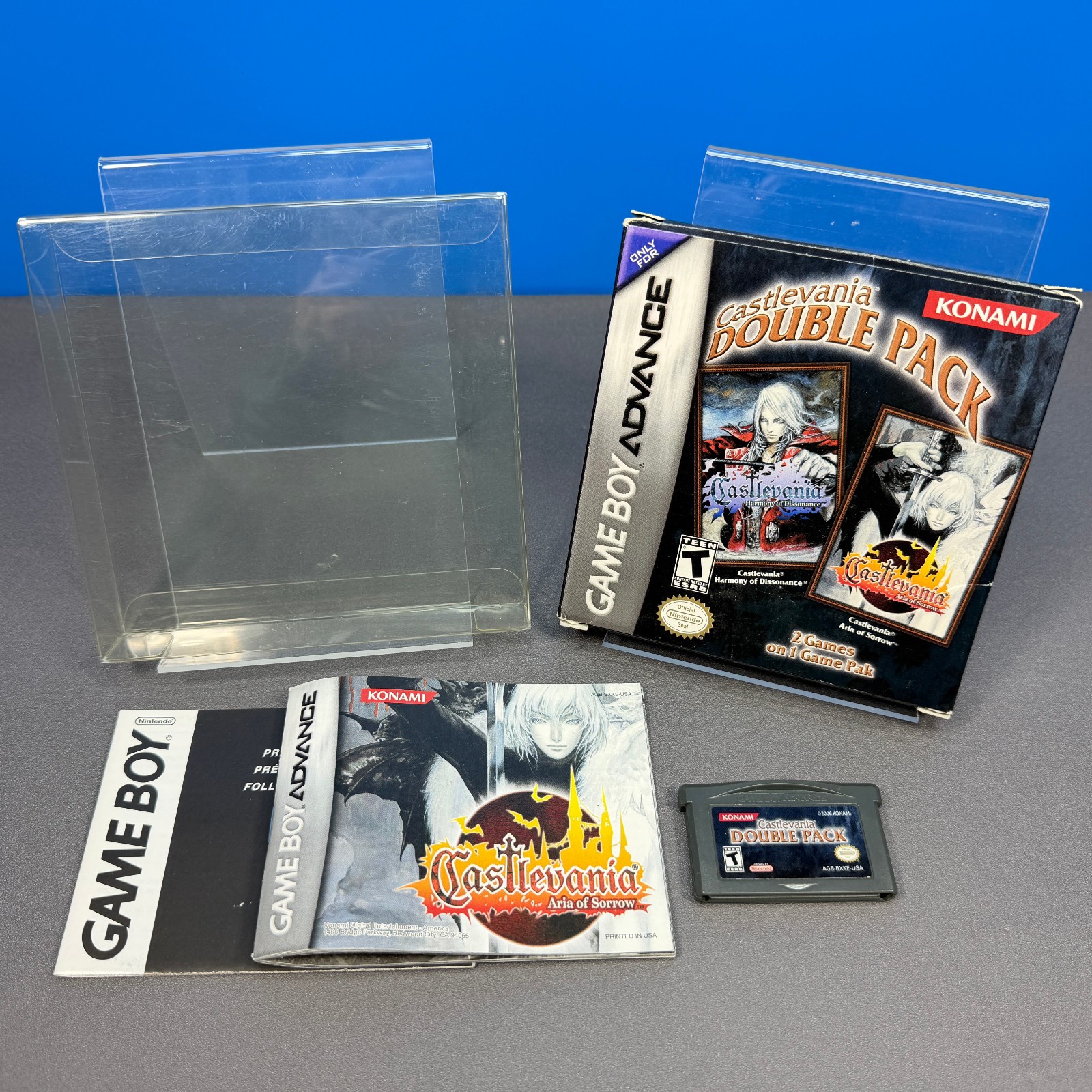 NINTENDO GBA GAMEBOY ADVANCE CASTLEVANIA DOUBLE PACK GAME COMPLETE IN BOX CIB