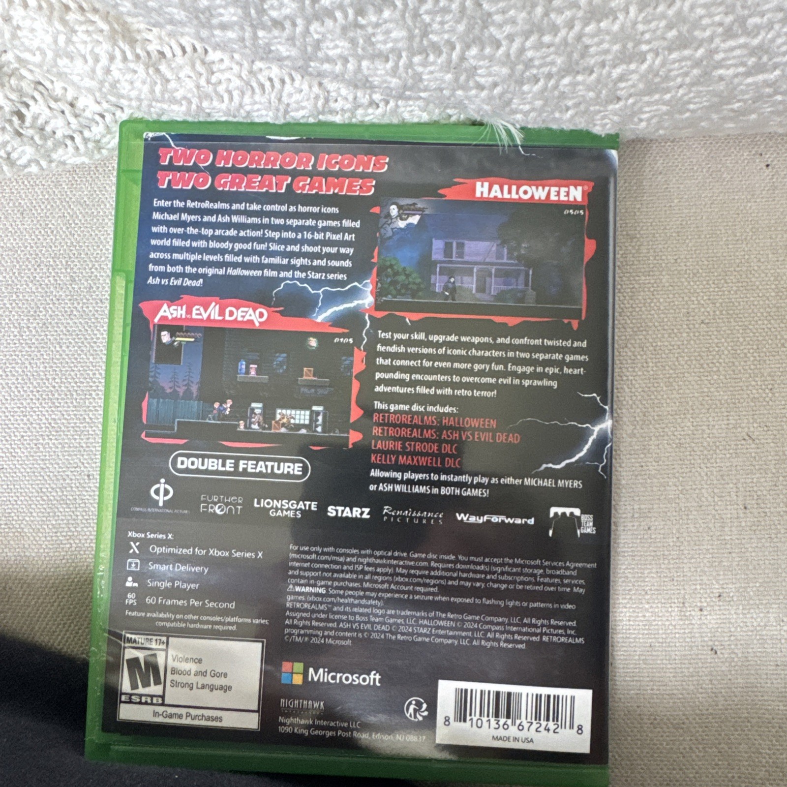 Halloween/Ash vs Evil Dead RetroRealms Double Feature Xbox One Series X W/Cards!