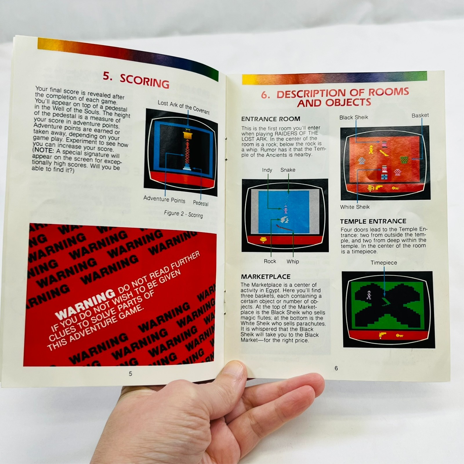 Raiders of the Lost Ark Atari 2600 Cartridge w/ Manual VTG 1980s Retro Gaming