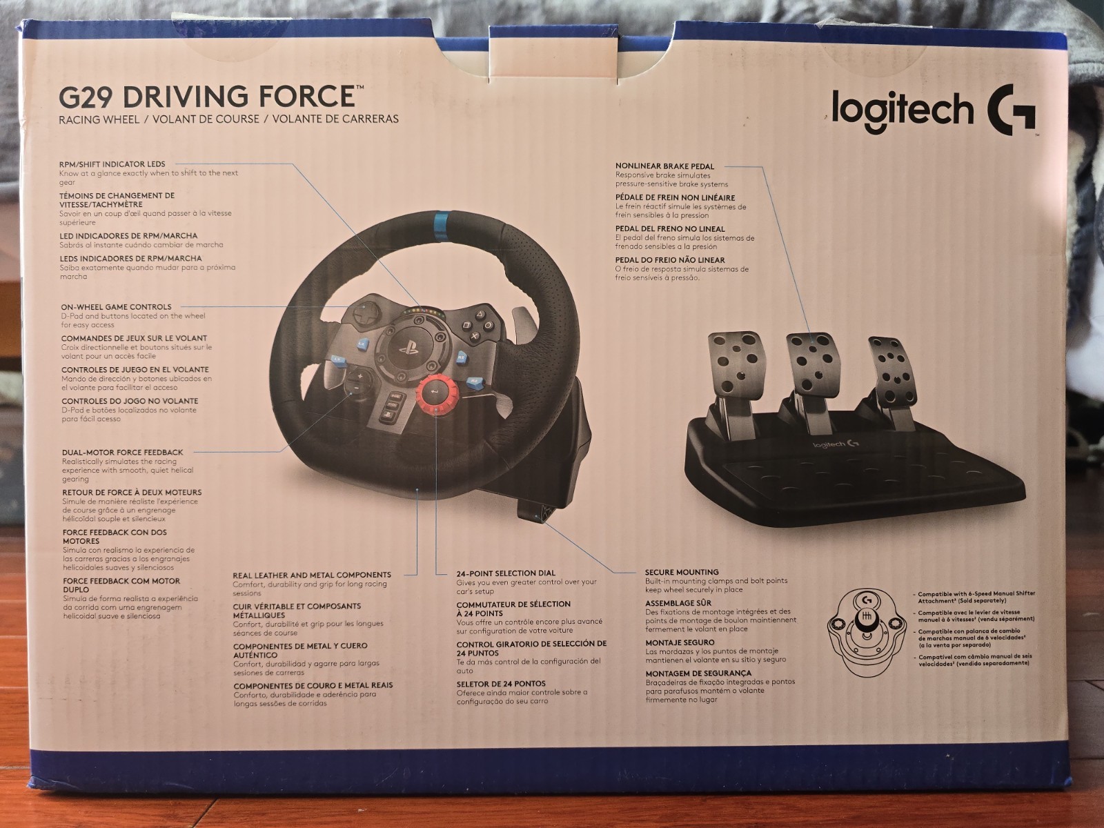Logitech G29 Driving Force Racing Wheel & Pedal Set – Black (941-000110)