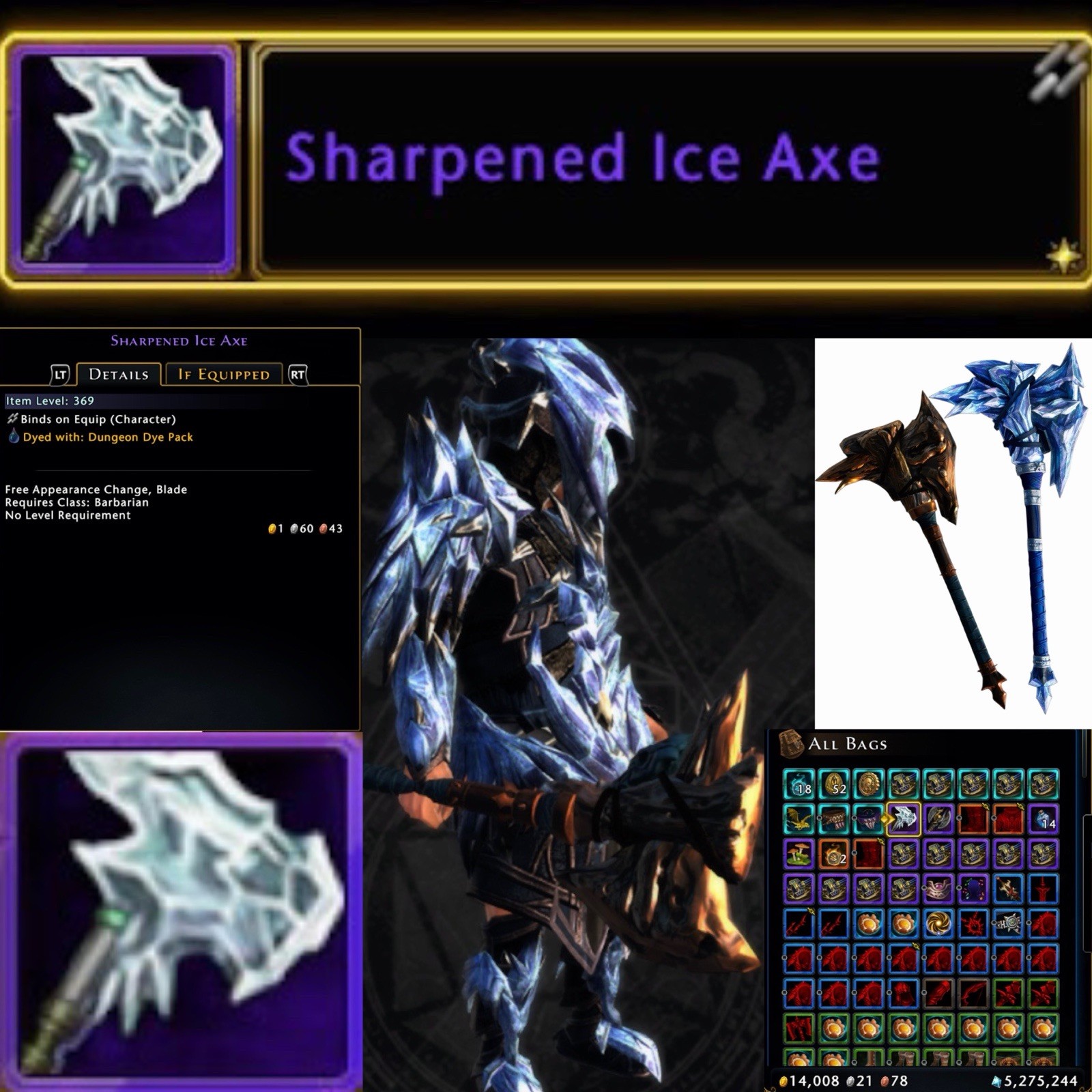 NEVERWINTER MMORPG⭐2013 LEGACY TRANSMUTE BLACK ICE AXE ⭐In-Game Content XBOX AD