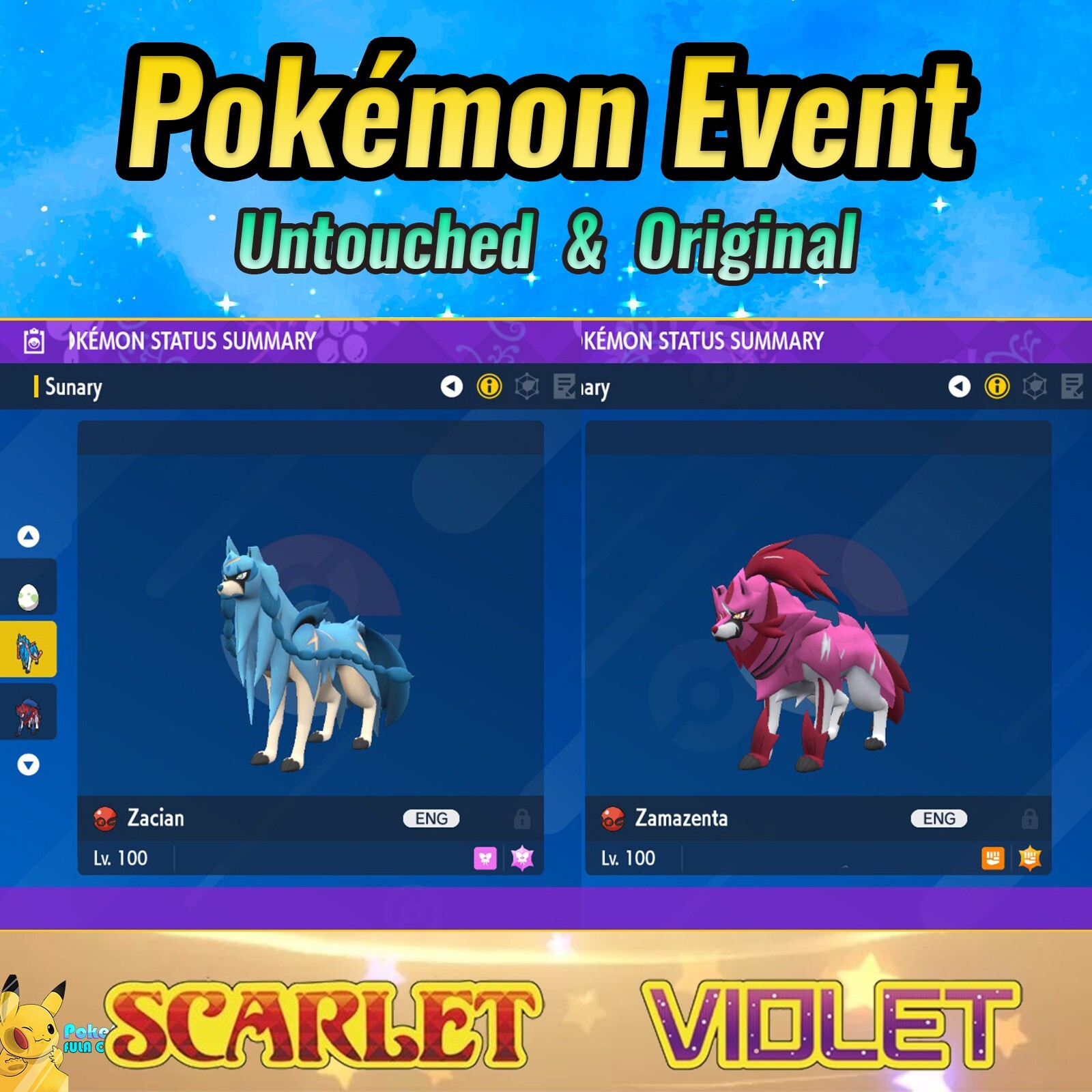 Zacian Zamazenta Shiny ✨ GAMESTOP Event ✨ Rusted Sword&Shield ✨ Scarlet & Violet