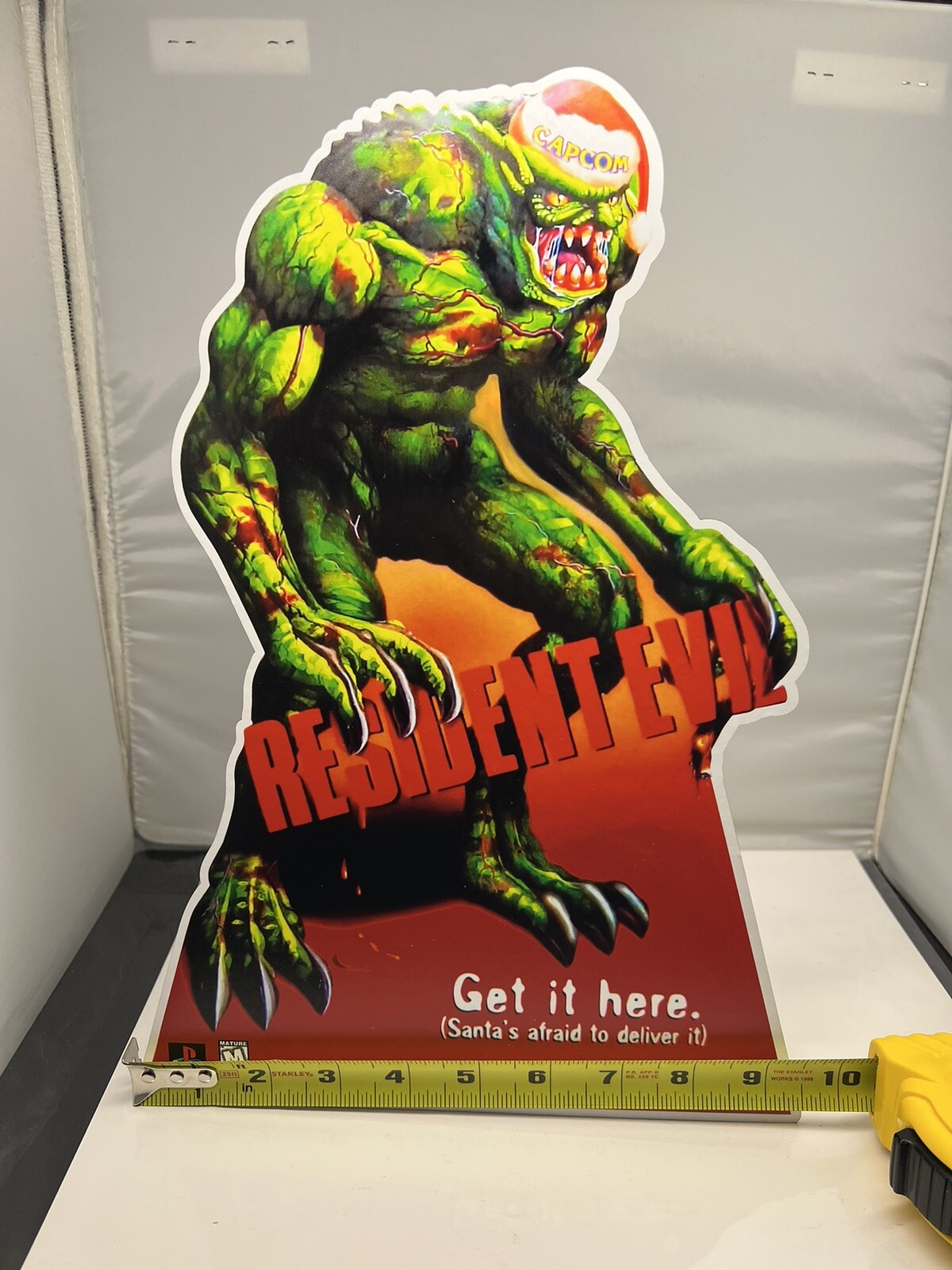 Resident Evil PS1 Hunter Christmas Standee