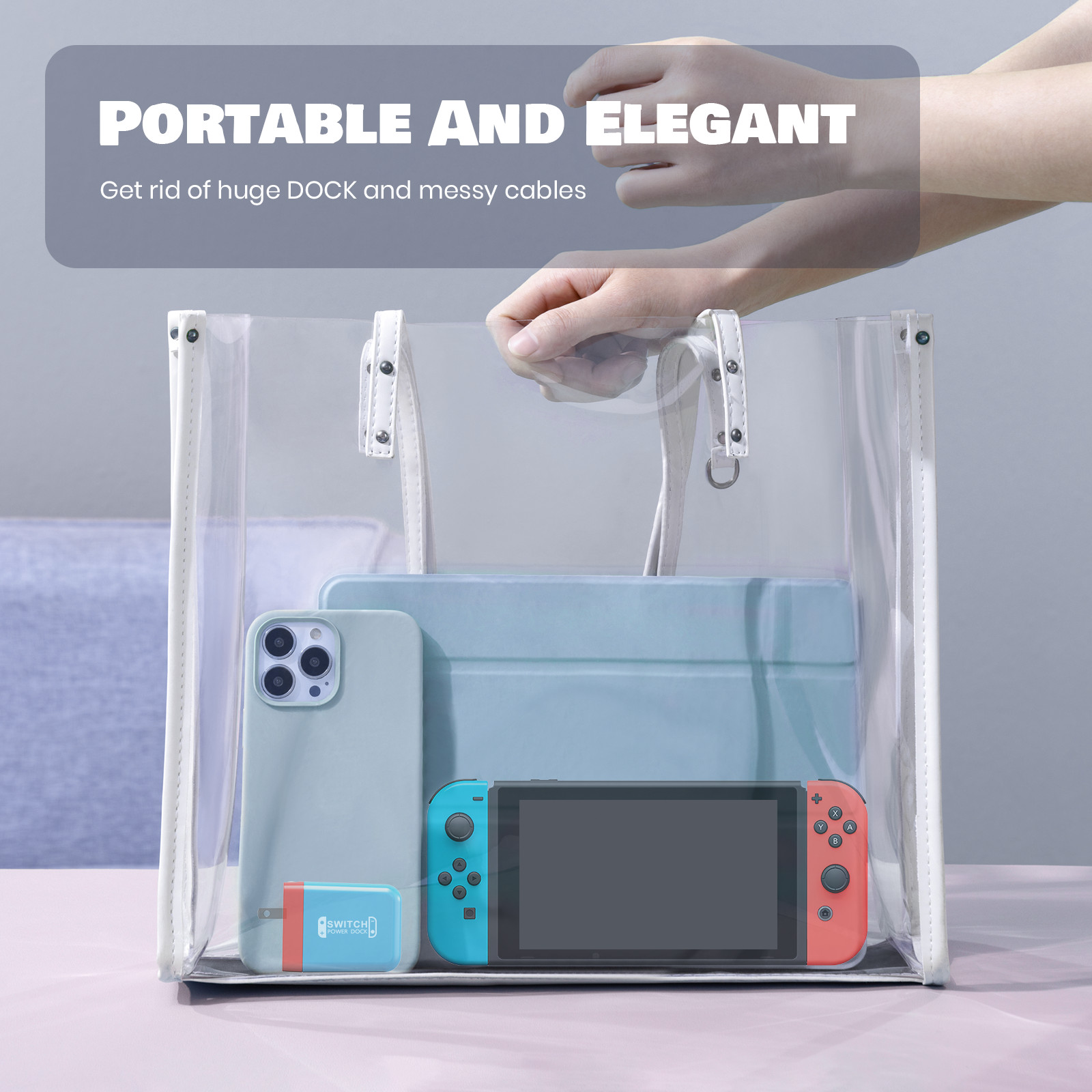 3 in 1 Mini Dock Station for Nintendo Switch Charger Docking Station Replacement