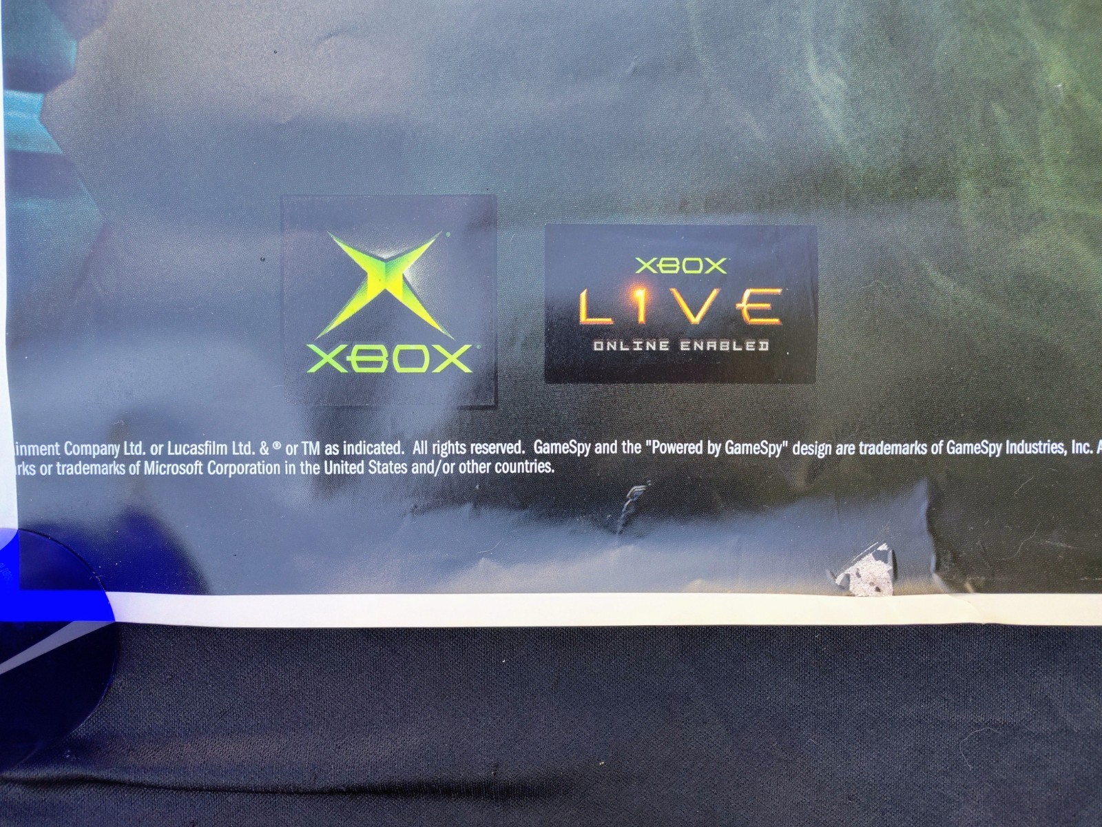 RARE Original Star Wars Republic Commando 2-Piece Vinyl Banner Xbox Promo 4x5ft