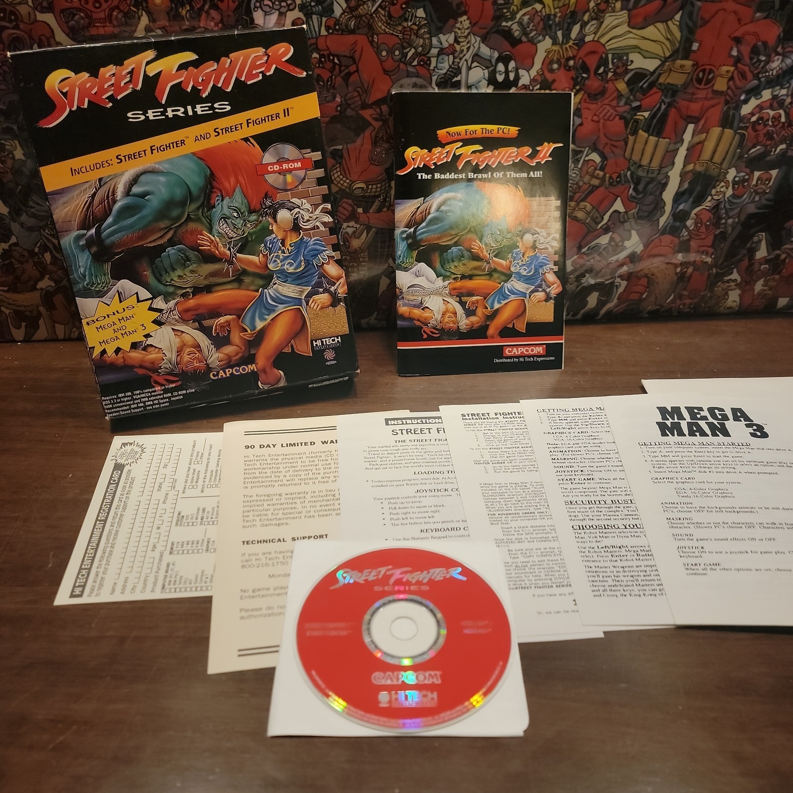 Street Fighter Series w/ Mega Man & Mega Man 3 (PC, 1994) – BIG BOX – Authentic