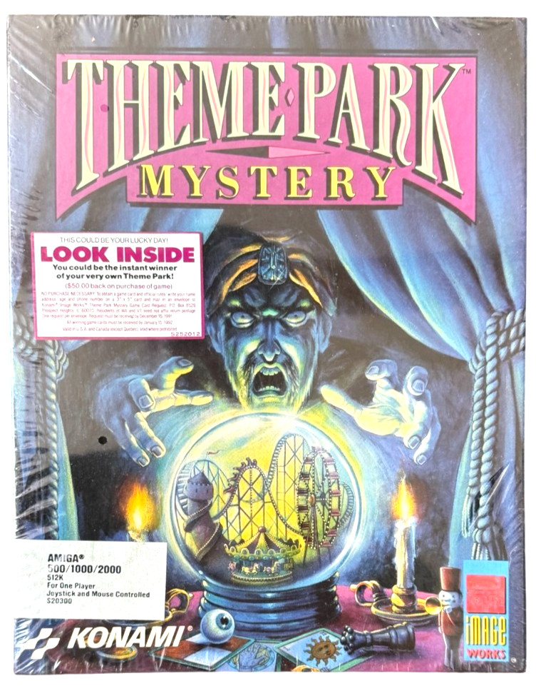 Konami “Theme Park Mystery” Amiga – 1990 Adventure Game – Factory Sealed